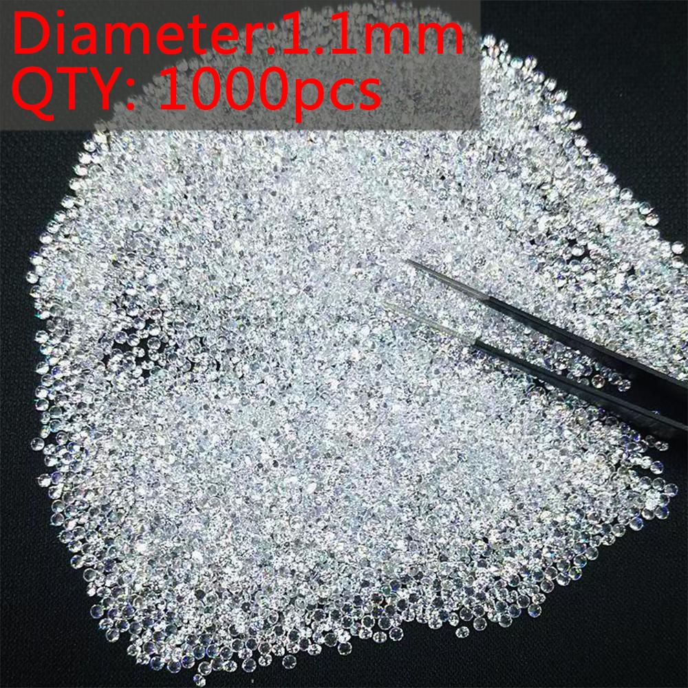 Aaaaa Grade White Zircon 0.9~8Mm Diameter Loose Zircon Stone Round Shape Cut Diy Accessories Cubic Zirconia 10-1000Pcs Choose