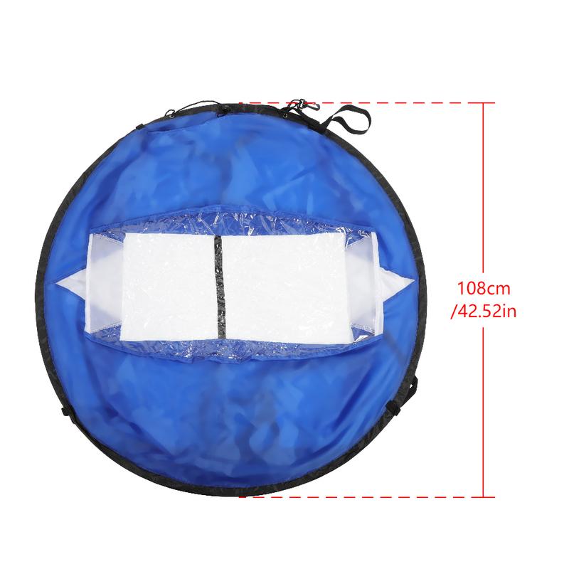 108 cm foldable transparent window canoe sail and storage bag blue and white proofing Kayak sail Sail kayak wind sail canoe sail