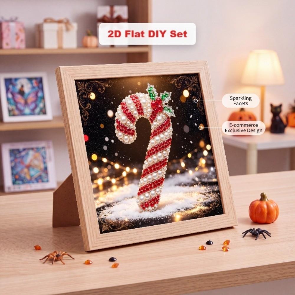 2D Flat DIY Pearl Painting Kit Delicate Christmas Ornament Christmas Decoration