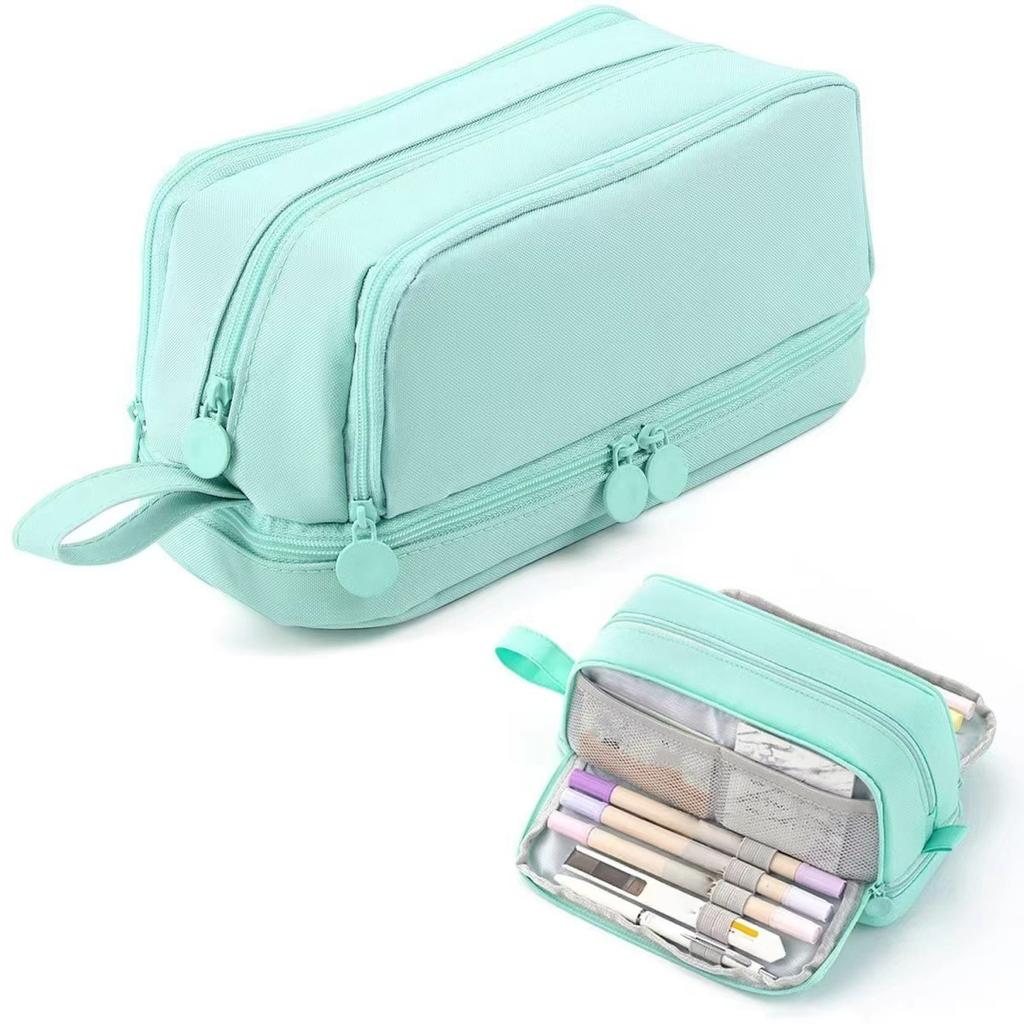 Portable Pen Bag With Large Capacity Pen Holder, Children's Multi-functional Pencil Case