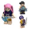 K-pop Охотники на демонов Мультяшная кукла Строительные блоки Каваи Мини Экшн-фигурка Голова Сборка Игрушки Детские Развивающие Игрушки Подарок