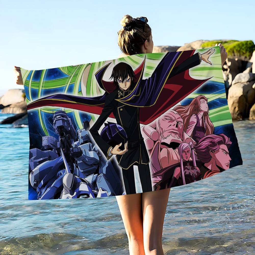 Самый популярный анимационный C-Code Geass Микрофибра Печатное Пляжное Полотенце Для Альпинизма Йоги Пляжа Плавания Впитывающее Мягкое Полотенце