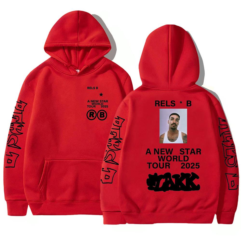 Rels BA New Starworld Tour 2025 Толстовки с капюшоном Pop Мужская Женская Толстовка Новая Трендовая Эстетическая Одежда Пуловеры High Street