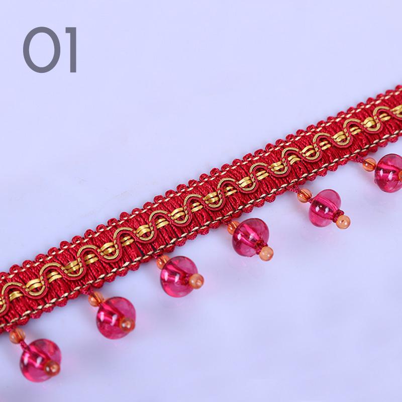 12M Европейский стиль Кристалл Тыквенные Бусины Шторы Бахрома Отделка Обивка DIY Шторы Кружева Отделка Кисточки Шитье Декор Аксессуары