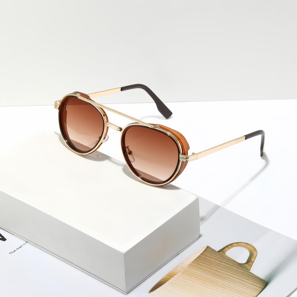 1pcs European and American retro fashion unisex sunglasses trend versatile summer sun shading, sun protection, UV resistant sung