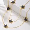 Женские двойные столы со звездами, элегантная цепочка на шею с температурой