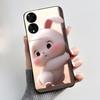 For TCL 50 5G T613K Case Cute Cat Cartoon Astronaut Black Silicone Soft Phone Cover for TCL 50 XE NxtPaper TCL50 50XE 5G Bumper