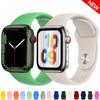 Silicone Strap For Apple Watch Band 49mm 45mm 44mm 42mm 41mm 40mm 38mm Watchband Bracelet Belt iWatch Series 8 7 6 5 4 3 SE Band