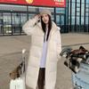Women's Cotton-padded Clothes New Cotton-padded Clothes Women's Long Loose Hooded Cotton-padded Jackets Thickened Over-the-knee Winter Coats