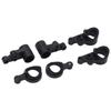 2 комплекта комплекта поворотных кулаков радиоуправляемой модели автомобиля WLtoys 144001 144010 114, черный пластик