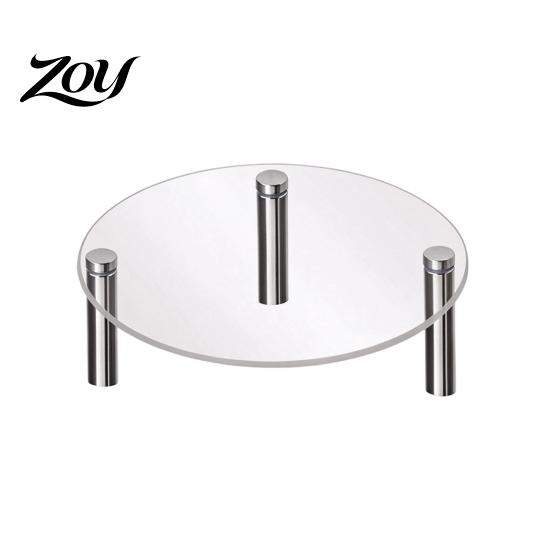 Transparent Cupcake Holder Acrylic Cake Stand, Multi-Tier Food Display Clear Holder, Collector Case Adjustable Metal Support for Dessert Table