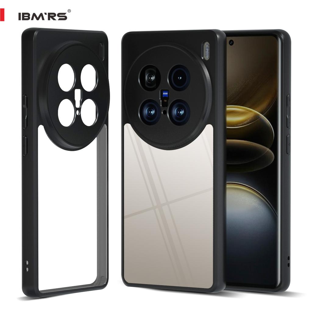 (В комплекте ремешок на запястье)Чехол IBMRS для vivo X100 Ultra, двухслойный защитный чехол военного класса от падений и ударов для сотового телефона - (Камуфляж Черный)