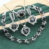 Novel Ring Necklace Earring Bracelet Set Ladies Dress Accessories Set