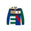 Polo SS23 Striped Color Block Badge Print Long Sleeve Polo Shirt Men Tops Multicolor MNPOKNI16822736-410