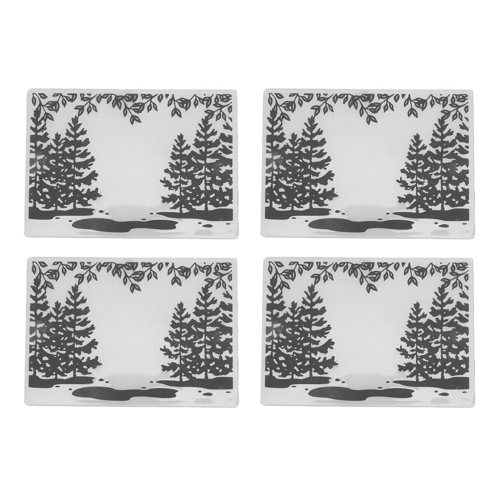 4 Pcs Embossing Folders Raised Relief Design DIY Craft Plastic Embossing Template Folders Tools for
