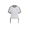 Originals Trefoil Stripe Crew Neck Sport Tee Women Tops White HK5062