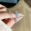 European and American fashion hollow star luxury retro ethnic style flower pleated ring femininity adjustable index finger ring