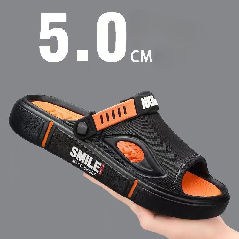 Мужские летние тапочки для дома, ванной, купания, нескользящая верхняя одежда, повседневные пляжные тапочки с мягкой подошвой