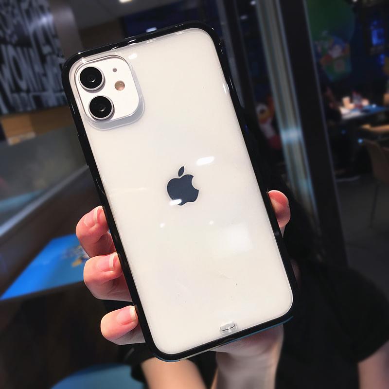 Мягкий прозрачный чехол для телефона Iphone 13 12 11pro Max Xr Xs Max, силиконовая рамка, противоударный акриловый прозрачный жесткий чехол для ПК