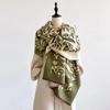 Tassel Design Blanket Scarf Floral Jacquard Winter Shawl Elegant Pashmina Shawl  Outdoor Use