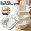 3Pcs/Set Double-Layer Vegetable Fruit Drainer Stackable Washing Basin Drainage Basket Food Washing