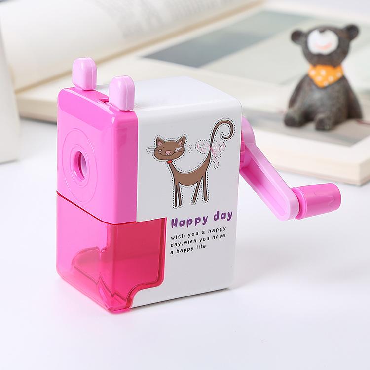 Точилка для карандашей Точилка для карандашей с героями мультфильмов Ручная точилка для карандашей в коробке Творческая, экономящая труд Точилка для карандашей с одним отверстием Канцелярские принадлежности для студентов