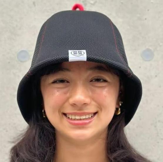 New Black Tag Red Honest Black Structure Polyester Mesh Material Extra Large Sauna Hat Handmade Original Product Unisex Roomy "Ariyoshi-kun's Walk"