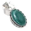 Malachite Handmade 925 Sterling Silver Jewelry Pendant 2.01" T3i64