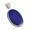 Natural Lapis Lazuli Gemstone 925 Solid Sterling Silver Gift Pendant 1.8" M2O42