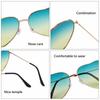 Women Ocean Lenses Outdoor Goggles Heart Shaped Sunglasses Metal Frame Gradient Sun Glasses