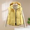 Hooded Down Cotton Clothes, Vest for Women, Thickened Autumn and Winter New Small Vest Jacket