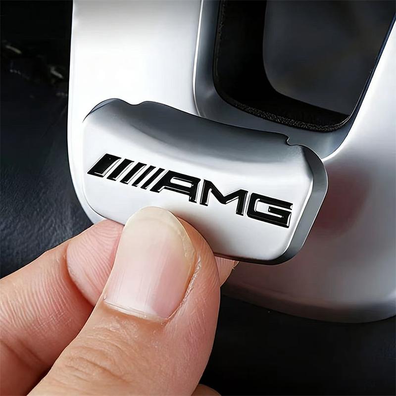 AABIE1 Car Steering Wheel Sticker Metal Logo Decoration For Mercedes Benz AMG GLC W203 W205 W206 W220 W211 W212 W201 W210 W108 E Class