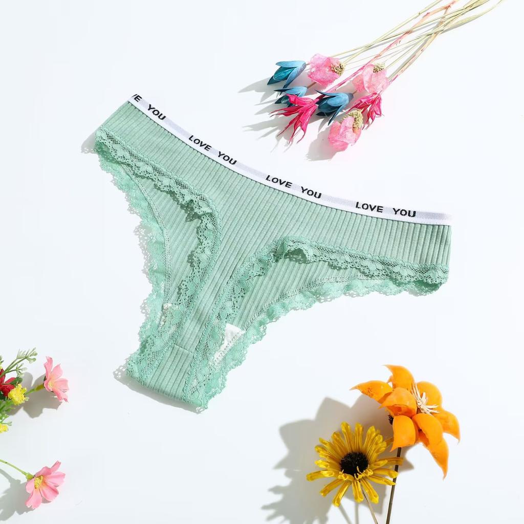 3PCS Women Thongs Panties G-String Cotton Women Underwear Female Low Waist Sexy Thong Womens Intimates Thongs Lingeries Tangas