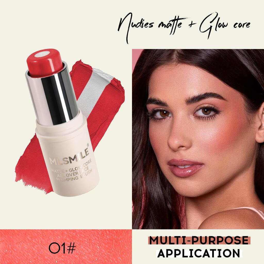 7-color Sandwich Blush Stick, Naturally Brightening And Easy-to-pigment Highlight Stick, Two-color Blush Cream