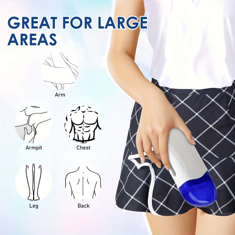 Подогреватель воска для удаления волос, роликовый воск, набор для воска для рук, ног, пальцев ног, спины, груди, набор роликов с подогревом с картриджем для эпилятора