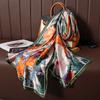 Design Satin Silk Shawl Hijab Scarf Women Fashion Summer Sunscreen Beach Stole Wraps Bufanda Female Headkerchief Echarpe New