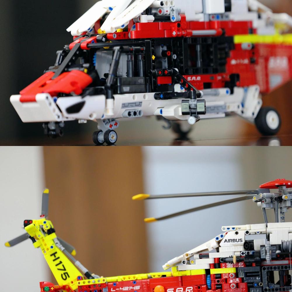 2001PCS Airbus H175 спасательный вертолет модель строительные блоки модели мальчик девочки подарок моторизованные функции кирпичи игрушки