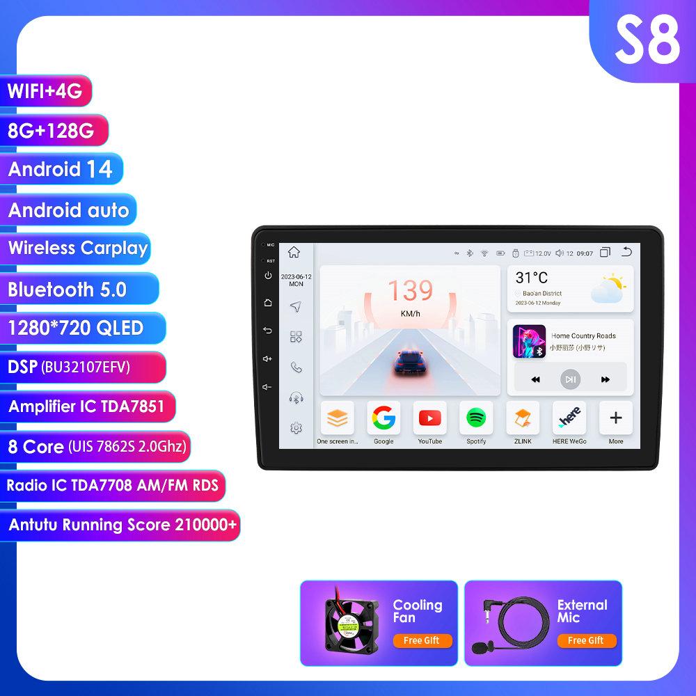 Hizpo 9-дюймовая беспроводная автомагнитола Carplay Android Auto для Citroen Berlingo B9 Peugeot Partner 2008 - 2019, 2 Din, мультимедийная стереосистема со встроенным кулером