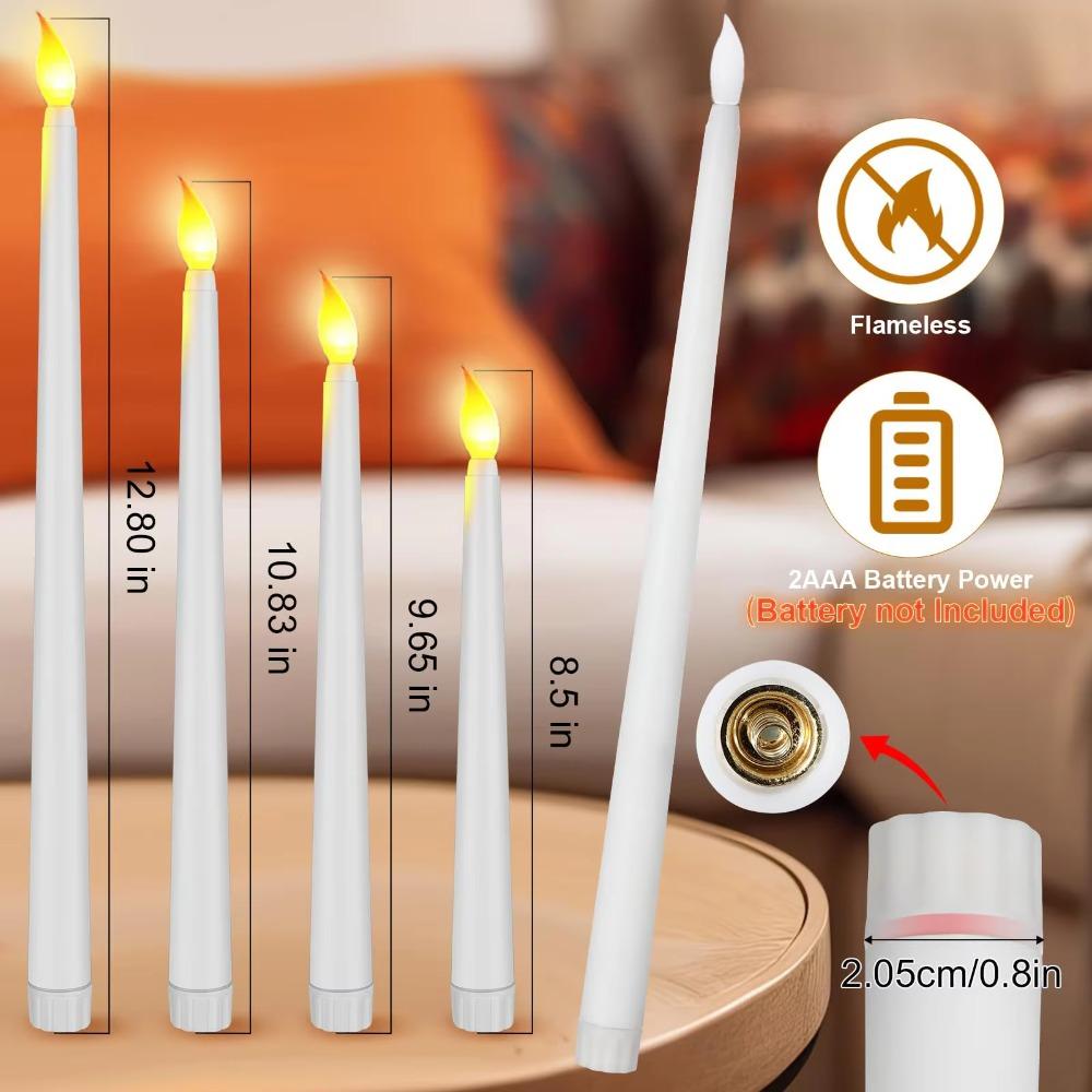 12-72PCS LED Candles Flickering Flameless Candles Wedding Table Decorative Candles Battery Operated Christmas Candles Home Decor