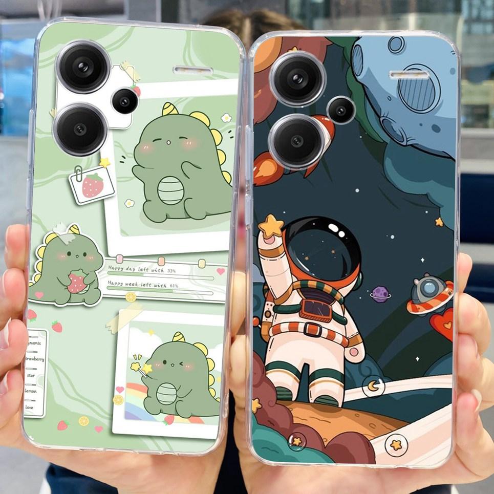For Xiaomi Redmi Note 13 Pro Plus Pro+ Case Transparent New Fashion Pattern Soft TPU Etui For Xiaomi Redmi Note 13 4G 5G Bumper