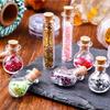 10 шт. мини-стеклянные бутылки с пробками, прозрачные подарки для желаний, исцеление, удача, дрейфующие пустые крошечные банки, украшение