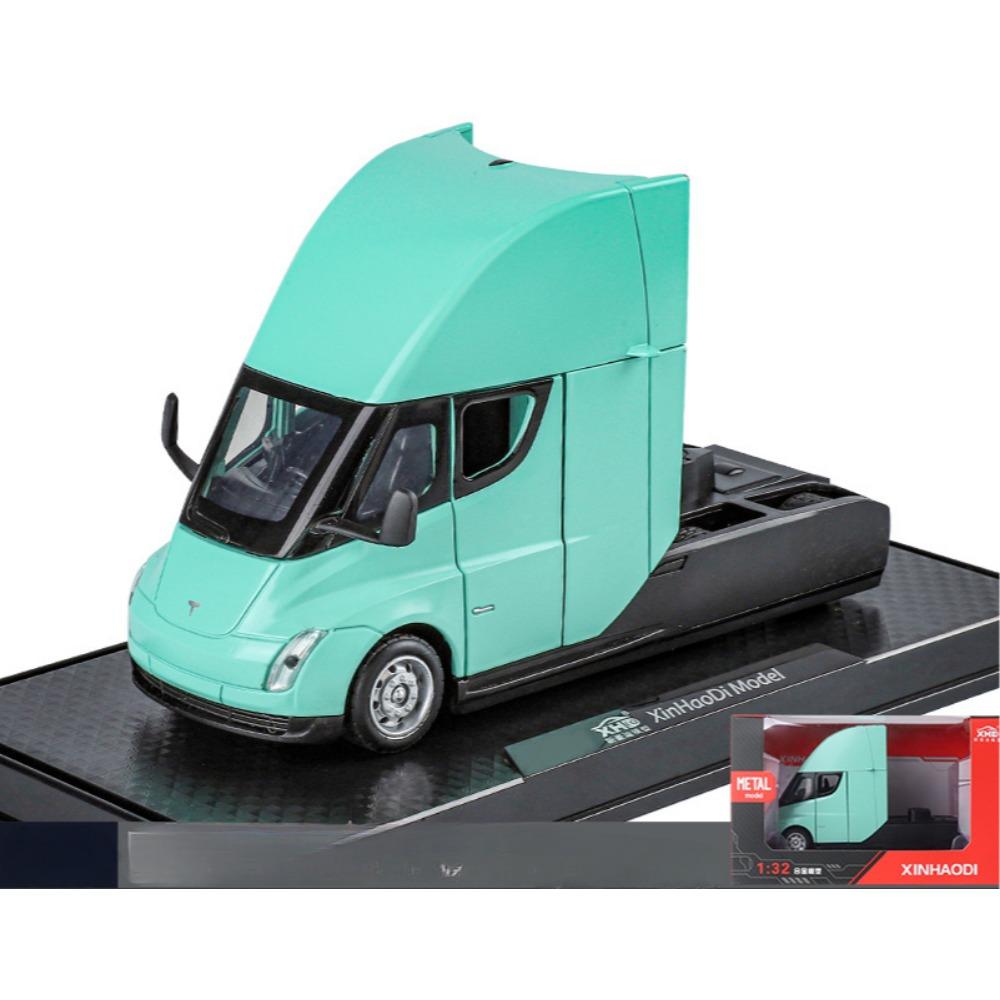 1/32 Tesla Trailer Литая модель игрушечного автомобиля для детей, коллекция для мальчиков