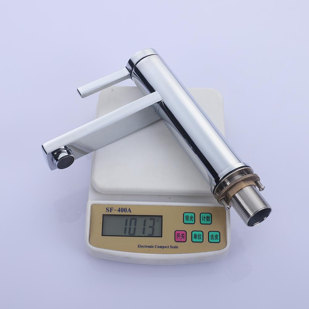 Смеситель для ванной комнаты Bagnolux Brass Chrome Deck Mounted Single Hole And Handle Hot Cold Sink Faucet Basin Faucet Water Tapware