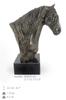 Bay Horse – Elegant statuette, bust of a horse on a stone base | Art-Dog