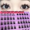 Yue Jiao Niang Осенние Листья Накладные Ресницы: Естественный завиток, Мультяшные глаза, Повседневная носка для студентов