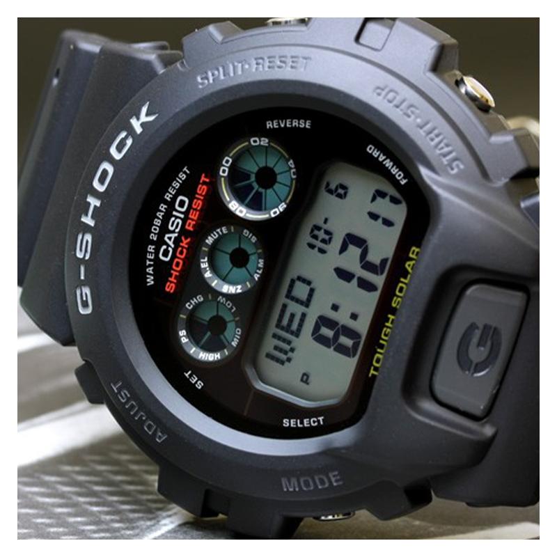 Casio Серия G-SHOCK текстурный ЖК-дисплей спортивные водонепроницаемые кварцевый механизм полимерный ремешок японские и корейские часы мужские часы черный циферблат G-6900-1