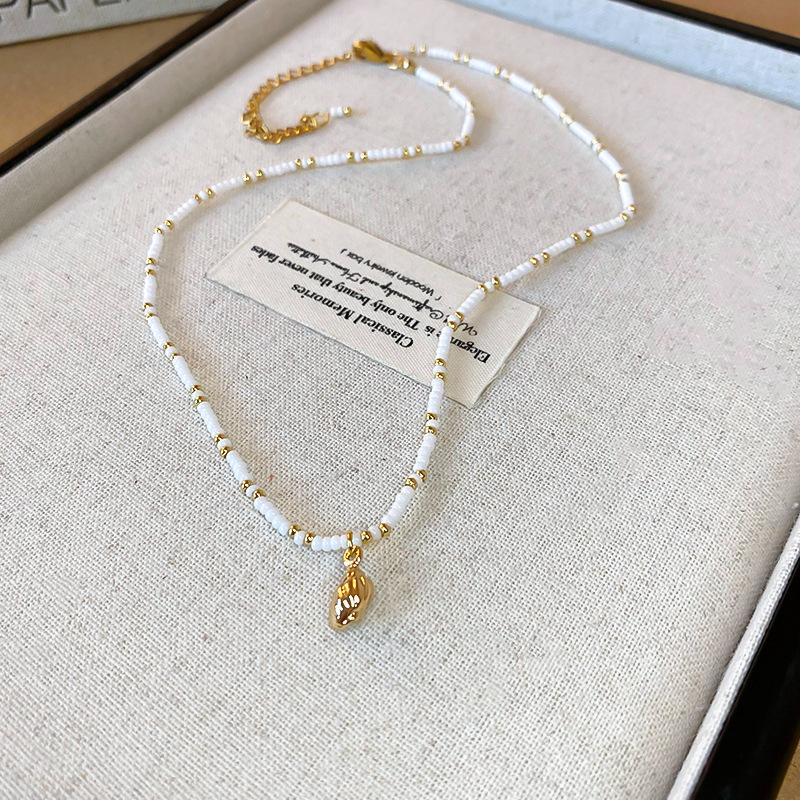 Korean temperament love butterfly pearl fringed necklace fashion collarbone chain versatile item decoration