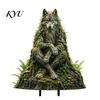 Forest Animal Guardian Statue Woodland Spirit Garden Stake, Yard Decor, 3D Rustic Lover Gifts for Fairy Patio Planter & Outdoor Display Seasonal Decor