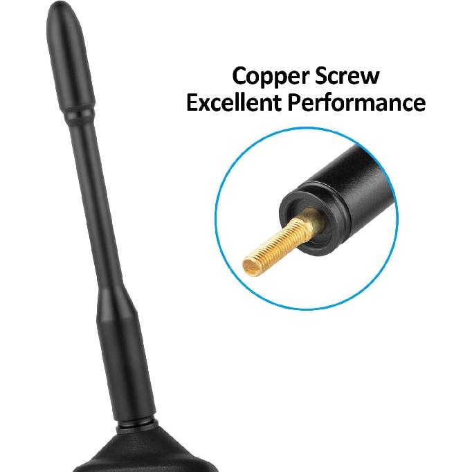 Truck Bullet Antenna for Ford F150 2009-2024, Antenna for Truck Dodge RAM 1500 Accessories, Carwash Safe, Internal Copper Coil, Ford F150 F250 F350