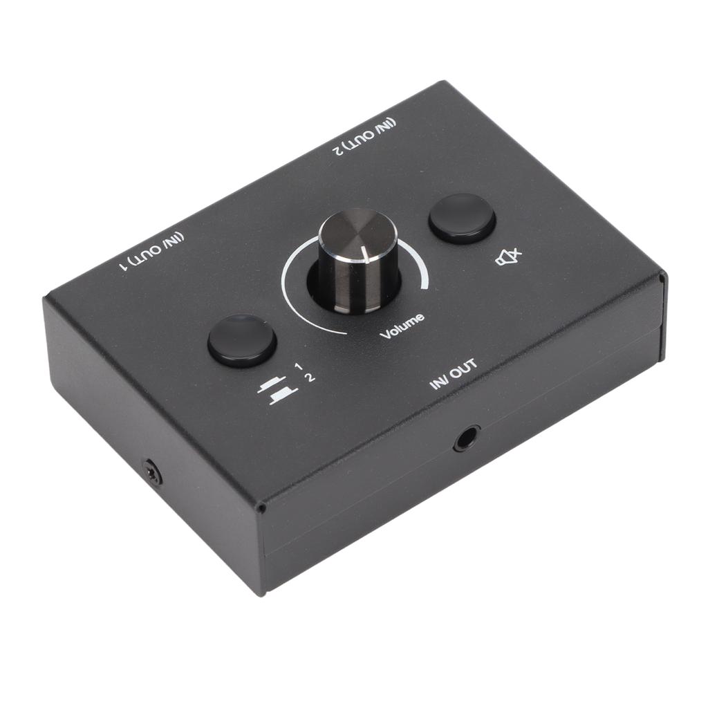 3.5mm Switcher 2 Input 1 Output Or 1 Input 2 Output Splitter Switcher Box with One Key Mute Button